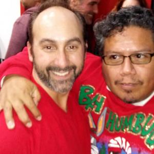 With Brian Girard at the Scotty and Friend annual Christmas show at the Acme Theater in Hollywood 2015