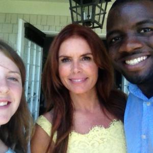Carly, Actress and Producer Roma Downey, and DP Austin Lewis.