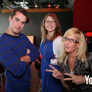 Carly on location at the YouTube Space for a show she cast
