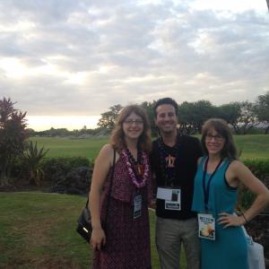 Carly with film Team Jake Thomas and Erin Brown at Big Island Film Festival in Hawaii