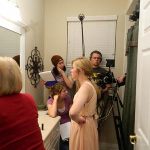 Carly Marconi on set as Director with the Unwrapped team