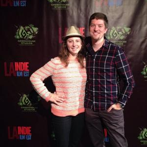 Carly Marconi with Director Tory Nelson at the LA Indie Film Fest  Los Angeles CA 2014