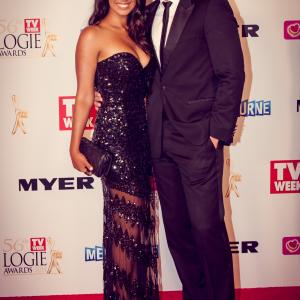 Yasmin Kassim and Dan O'Connor at the 2013 Logie Awards