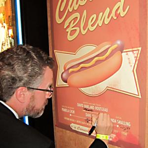 Signing the poster for the movie Custom Blend at the 2014 Knoxville Film Festival