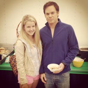 Madison Curtis on the set of Dexter!