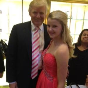 Madison Curtis and Donald Trump at the Sherri Hill show for New York Fashion Week 2012