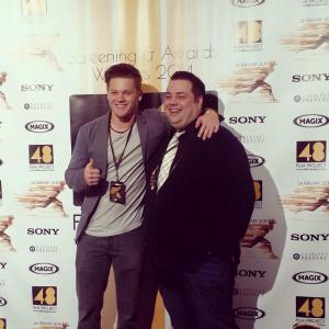 Tim Drake and Austin Grant at the 48 Film Awards at the Directors Guild for The Decision