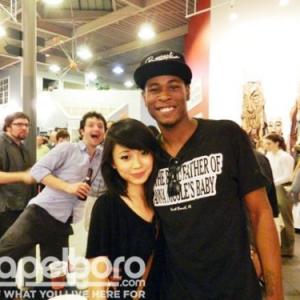 Kelsey Wang with J. Alphonse Nicholson, opening night of the 10 by 10 Play Festival, Carrboro ArtsCenter