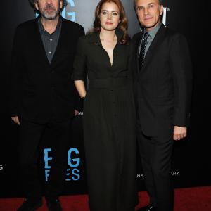 Tim Burton Amy Adams and Christoph Waltz at event of Dideles akys 2014