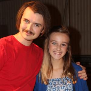 Galen Howard (Tom) and Christine (Renee)on the set of CUT (2012).