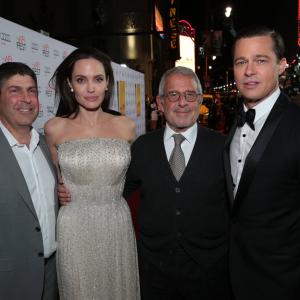 Brad Pitt Angelina Jolie Ron Meyer and Jeff Shell at event of Prie juros 2015