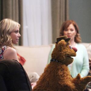 Still of Jere Burns Meagen Fay and Riki Lindhome in The Muppets 2015