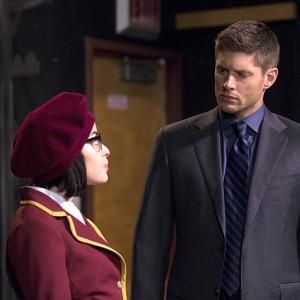 Still of Jensen Ackles and Katie Sarife in Supernatural 2005