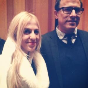 Erica Lynne Marszalek and Director David O. Russell at the private screening of 