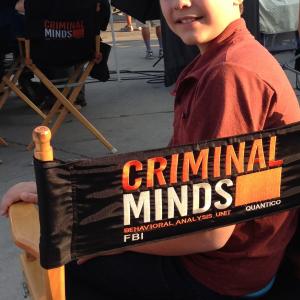 Justin on set of Criminal Minds  Burn 1002