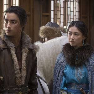 Still of Remy Hii and Zhu Zhu in Marco Polo 2014