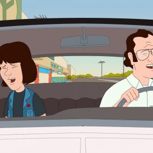 Still of Bill Burr and Justin Long in F is for Family 2015