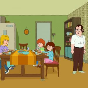 Still of Laura Dern Bill Burr Debi Derryberry and Justin Long in F is for Family 2015