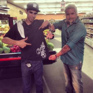 On set of Grocery Games with Guy Fieri