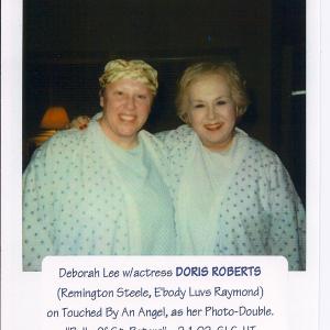 ON SET Touched By An Angel Deborah Lee as StandIn Picture Double for Doris Roberts wMare Winningham Tom Verica Bells Of St Peters SLC UT 2102
