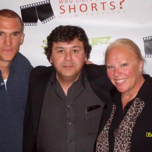 'Who Like's Short Shorts? Film Festival .. Premiere of Our Film Short 'Aching Contracts .. (R) Deborah Lee Douglas with Robert O., and Star of Film Short (L) Thomas McMinn ... 6.2012