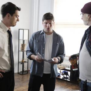 Director Michael Ratner with actors Chris Elliott and Nick Fondulis - 'The 30 Year Old Bris'
