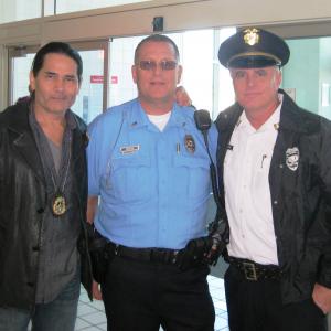 J LaRose Gary B Gross and Kevin ONeill on the set of Two Days 2011