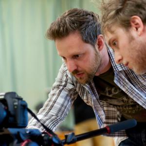 Director Kris Smith and DOP Stephen Rainer organising a shot in Damage.