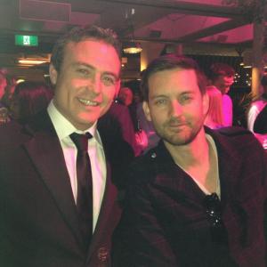 Tobey Macquire and Brenton Prince at The Great Gatsby cast and crew party