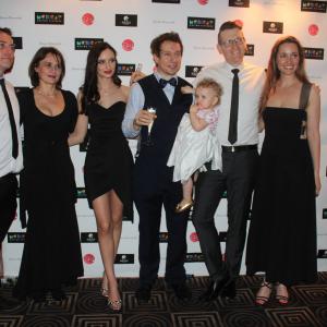 The cast with Director Stuart McBratney at the premiere screening of 