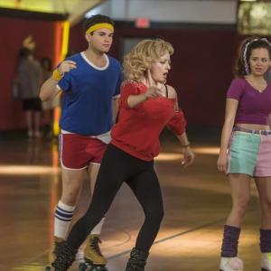 Still of Wendi McLendonCovey and Hayley Orrantia in The Goldbergs 2013