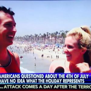 Mark Dice's Fourth of July YouTube video interview with zombies shown on the Fox News Channel.