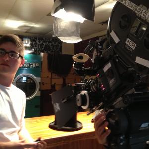 Nicholas Eriksson on the set of 'Top Hat' - (2013)