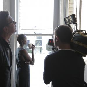 Nicholas Eriksson on the set of 'Go Free' - (2015)