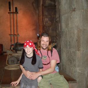 me and my son at disney world pirates of the caribean