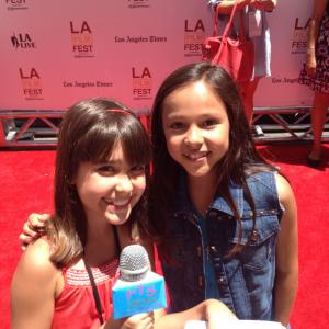 Molly Jackson and Breanna Yde at the Earth to Echo red carpet