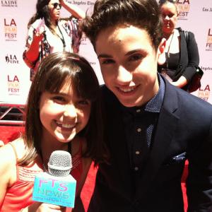 Molly Jackson and Teo Halm at the Earth to Echo red carpet
