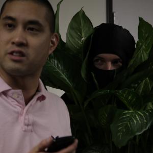 Bin Lee being stalked on set of Office Ninja