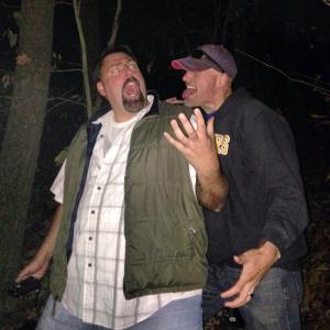 Ed McKeever and Jason Koerner on location for 100 Acres of Hell shoot