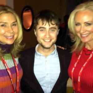 Sundance 2013; Andrea Anderson (R) with Daniel Radcliffe, film party for Killin Your Darlings.
