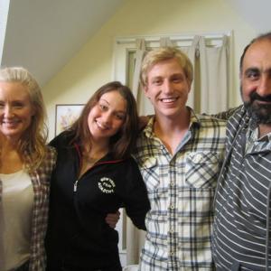 Andrea Anderson, as Linda onset of Heart Decision and co-star Samuel Erdahl as older William with Writer/Directer Yana Surits and DP Tigran Mutafyan.