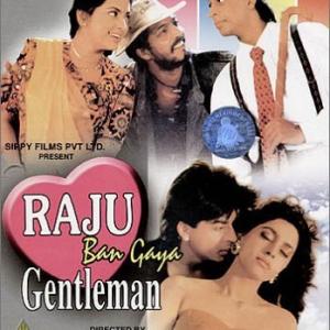 Juhi Chawla and Shah Rukh Khan in Raju Ban Gaya Gentleman 1992