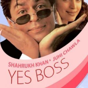 Juhi Chawla and Shah Rukh Khan in Yes Boss 1997