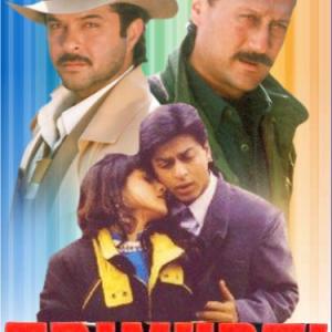 Jackie Shroff Anil Kapoor and Shah Rukh Khan in Trimurti 1995