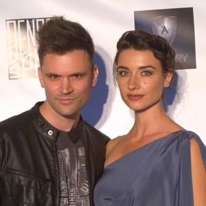 Kash Hovey and Cortney Palm at event of Zombeavers 2014