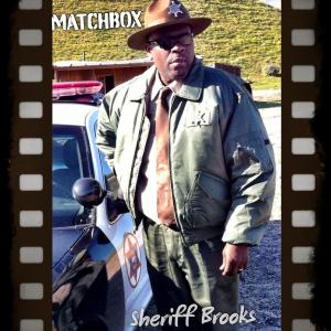 David Terrell as Sheriff Brooks on set of Matchbox