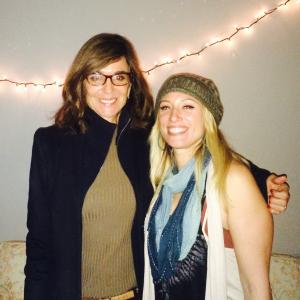 Tara DiPetrillo with Polly Draper at the Coming Through the Rye wrap party