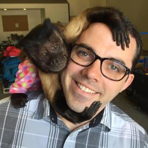 Jeremiah Bennett and Crystal the Monkey