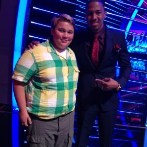 with Nick Cannon on the Radio City stage of Americas Got Talent