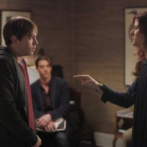 Still of Debra Messing Christian Borle and Emory Cohen in Smash 2012